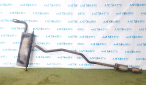 Exhaust line for 1 pipe Ford Fusion mk5 13-19 2.0 hybrid, plug-in with catalytic converter, studs sawed off