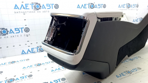 Tesla Model S 21 center console armrest - white leather, torn leather