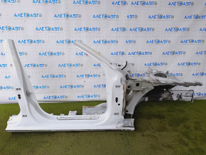 Front right quarter Audi A4 B8 08-16 sawed off, white, with central pillar