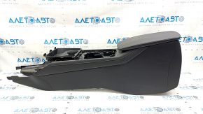 Central console armrest and cup holders Mazda CX-30 20-21 leather dark blue, scratches