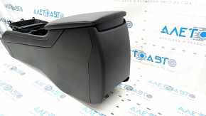 Central console armrest and cup holders Mazda CX-30 20-21 leather dark blue, scratches