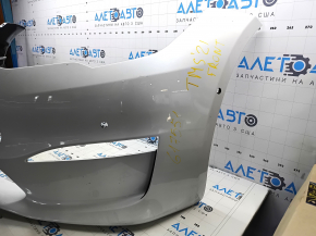 Tesla Model S 21 front bare bumper - white, worn