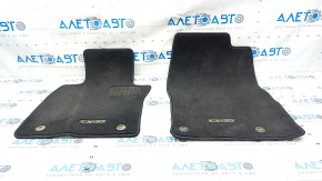 Set of floor mats for Mazda CX-30 20 - black cloth, for cleaning