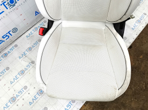 Tesla Model S 21 driver's seat - no airbag, electric, white leather, worn, needs cleaning, electrics not working