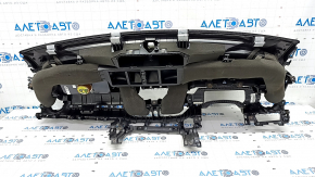 Torpedo front panel with AIRBAG Kia Forte 19-21 black, rusty pyropatron