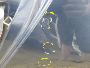 Quarter wing rear left Ford Fusion mk5 13-20 blue, on body, bumps