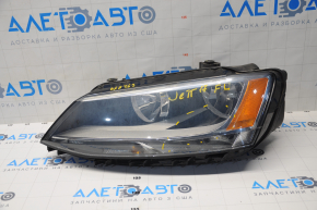 Headlight front left VW Jetta 11-16 bare USA halogen, scratches