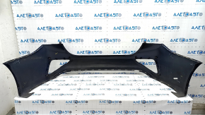 Bare rear bumper Kia Forte 19-21 4d without parking sensors, blue, broken fasteners, scratches, dent