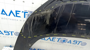 Kia Forte 19-21 4d rear bumper lip gloss black, broken mount, deep scratches