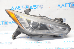 Front right headlight complete Infiniti QX60 16-18 rest, xenon, sand