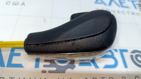 Gear knob BMW 335i e92 07-13 rubber, black, chrome, scratches, abrasions