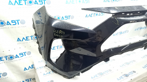 Front bumper bare Toyota Rav4 19 - without parking sensors, black, cracks, dented