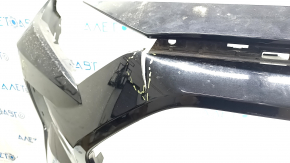 Front bumper bare Toyota Rav4 19 - without parking sensors, black, cracks, dented