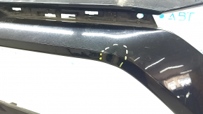 Front bumper bare Toyota Rav4 19 - without parking sensors, black, cracks, dented
