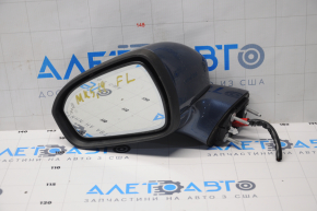 Side mirror left Ford Fusion mk5 19-20 17 pins turn signal, heated, auto-dimming, backlight, BSM, blue, scratches, chip cut off
