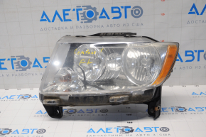 Headlight front left bare Jeep Compass 11-14 prerest light, sand, scratches, for polishing