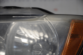 Headlight front left bare Jeep Compass 11-14 prerest light, sand, scratches, for polishing