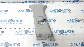 Center pillar trim upper belt left Kia Forte 19-24 gray