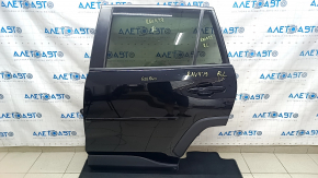 Door assembly rear left Toyota Rav4 19-20 black 218, dent, bump on molding, scratches on trim