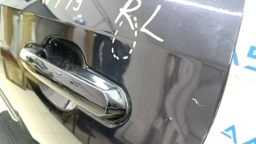 Door assembly rear left Toyota Rav4 19-20 black 218, dent, bump on molding, scratches on trim