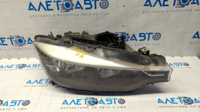 Headlight front right bare BMW 3 F30 12-15 halogen without fastening, spider web, no cover
