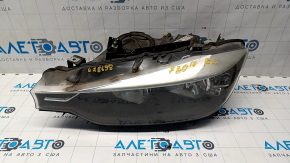 Headlight front left bare BMW 3 F30 12-15 halogen without fastening, cobweb, burnt housing