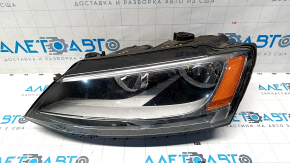 Headlight front left VW Jetta 11-16 USA halogen, sand, melted glass