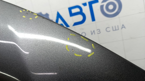 Hood bare Nissan Rogue 14-20 aluminum, graphite KAD, dented, poked, sawed off