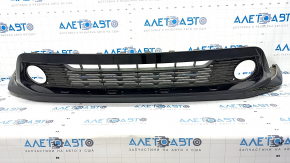 Kia Forte 19-21 front bumper lip assembled 3 parts under DRL, gloss, sand, scratches, cracked