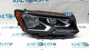 Headlight front right VW Passat b8 16-19 USA bare halogen, sand, scratches