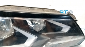 Headlight front right VW Passat b8 16-19 USA bare halogen, sand, scratches