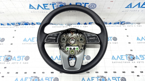 Naked steering wheel Kia Forte 19-21 black rubber with buttons, scratches on the pad