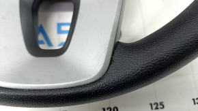 Naked steering wheel Kia Forte 19-21 black rubber with buttons, scratches on the pad