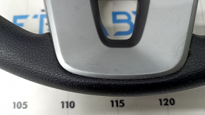 Naked steering wheel Kia Forte 19-21 black rubber with buttons, scratches on the pad