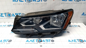 Headlight front left VW Passat b8 16-19 USA naked halogen