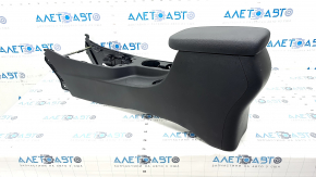 Console central armrest and cup holders Kia Forte 19-24 leather black, scratches