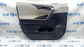 Door trim card front left Toyota Rav4 19 - black and gray leather, scratches, abrasions, nicks, for dry cleaning