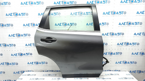 Door assembly rear right Nissan Rogue 14-20 graphite KAD, scratches on the trim, scratches in the paint