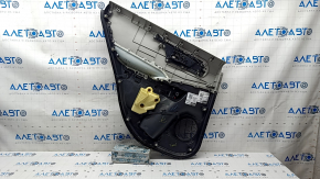 Door trim card rear right Toyota Rav4 19 - black and gray leather, scratches, abrasions, for dry cleaning