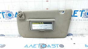 Left visor Nissan Rogue 14-20 without backlight, gray, without hook, for dry cleaning