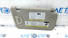 Left visor Nissan Rogue 14-20 without backlight, gray, without hook, for dry cleaning