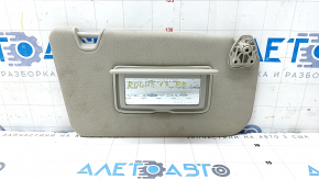 Right visor Nissan Rogue 14-20 without backlight, gray, without hook, for dry cleaning
