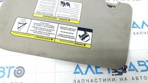 Right visor Nissan Rogue 14-20 without backlight, gray, without hook, for dry cleaning