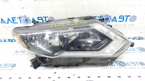 Headlight front right Nissan Rogue 17- bare halogen, sand
