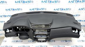 Torpedo front panel with AIRBAG Nissan Rogue 14-20 black, rusty squib