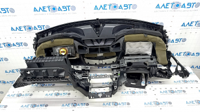 Torpedo front panel with AIRBAG Nissan Rogue 14-20 black, rusty squib
