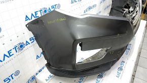 Bare front bumper Nissan Rogue 17 - graphite, dents, scratches, sand, broken mount