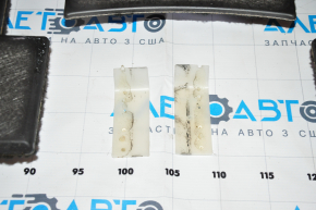 Tesla Model X 2nd row seat floor covering 16-21 rear, 2 parts for 5 seats black, fasteners are peeled off