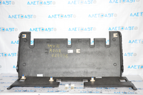 Tesla Model X 2nd row seat floor covering 16-21 rear, 2 parts for 5 seats black, fasteners are peeled off