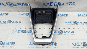Toyota Rav4 19 center console trim - front, black without wireless charging, gray, scratches, abrasions